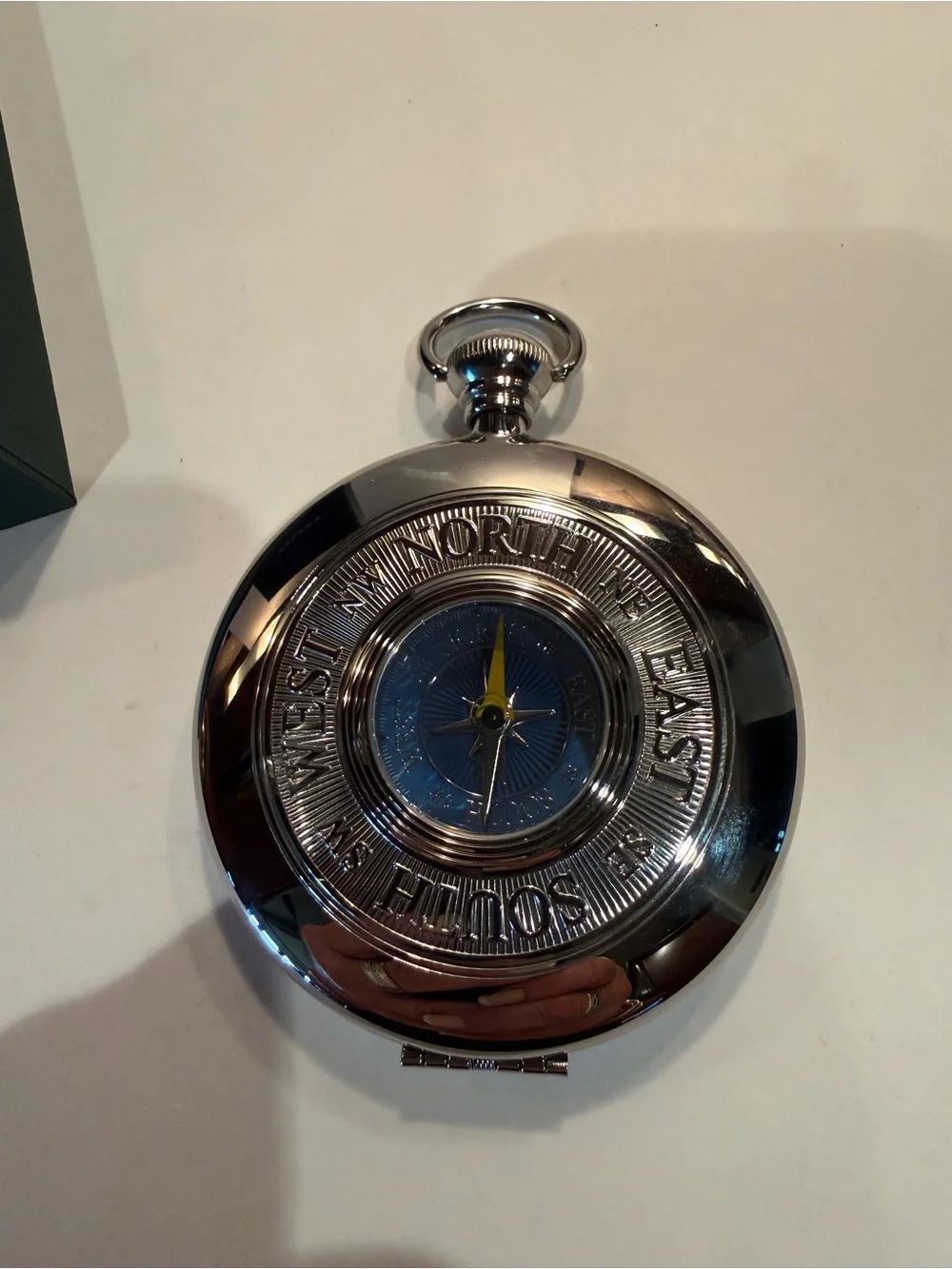 NEW Dalvey Voyager Classic 1897 Compass in Silver with Blue Dial